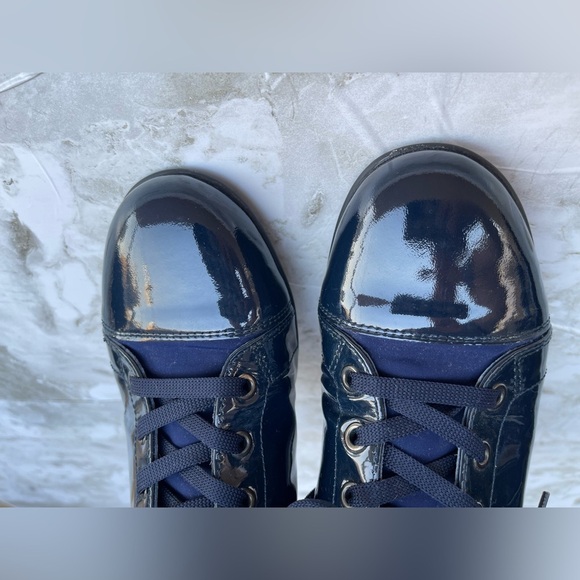 Bikkembergs Navy Patent Leather High Top Sneakers Streetwear size 40/ 9.5 - Picture 9 of 11